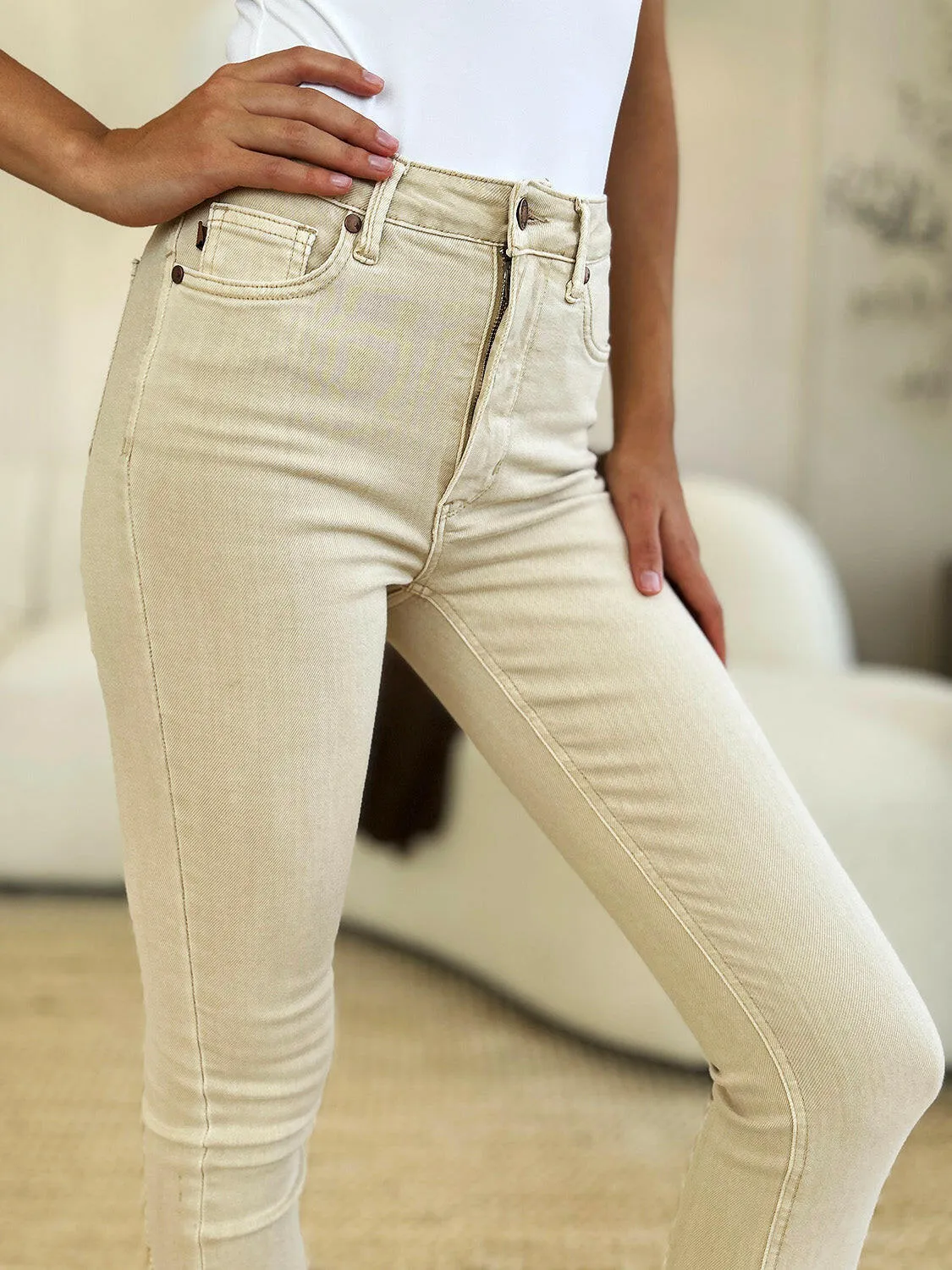 Judy Blue Full Size Garment Dyed Tummy Control Skinny Jeans – Sleekdenim.com