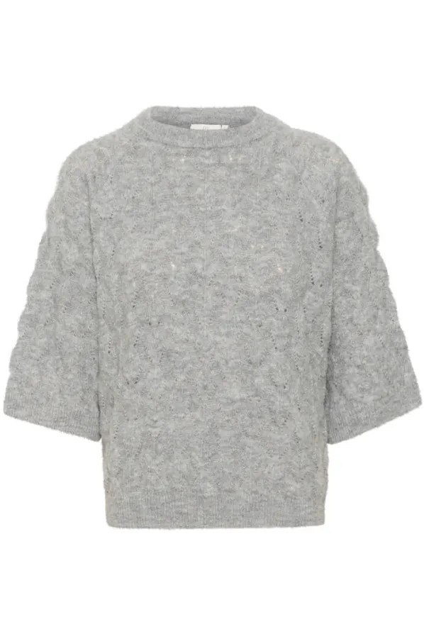 Kaffe Womens Malene Knit Pullover Grey Melange