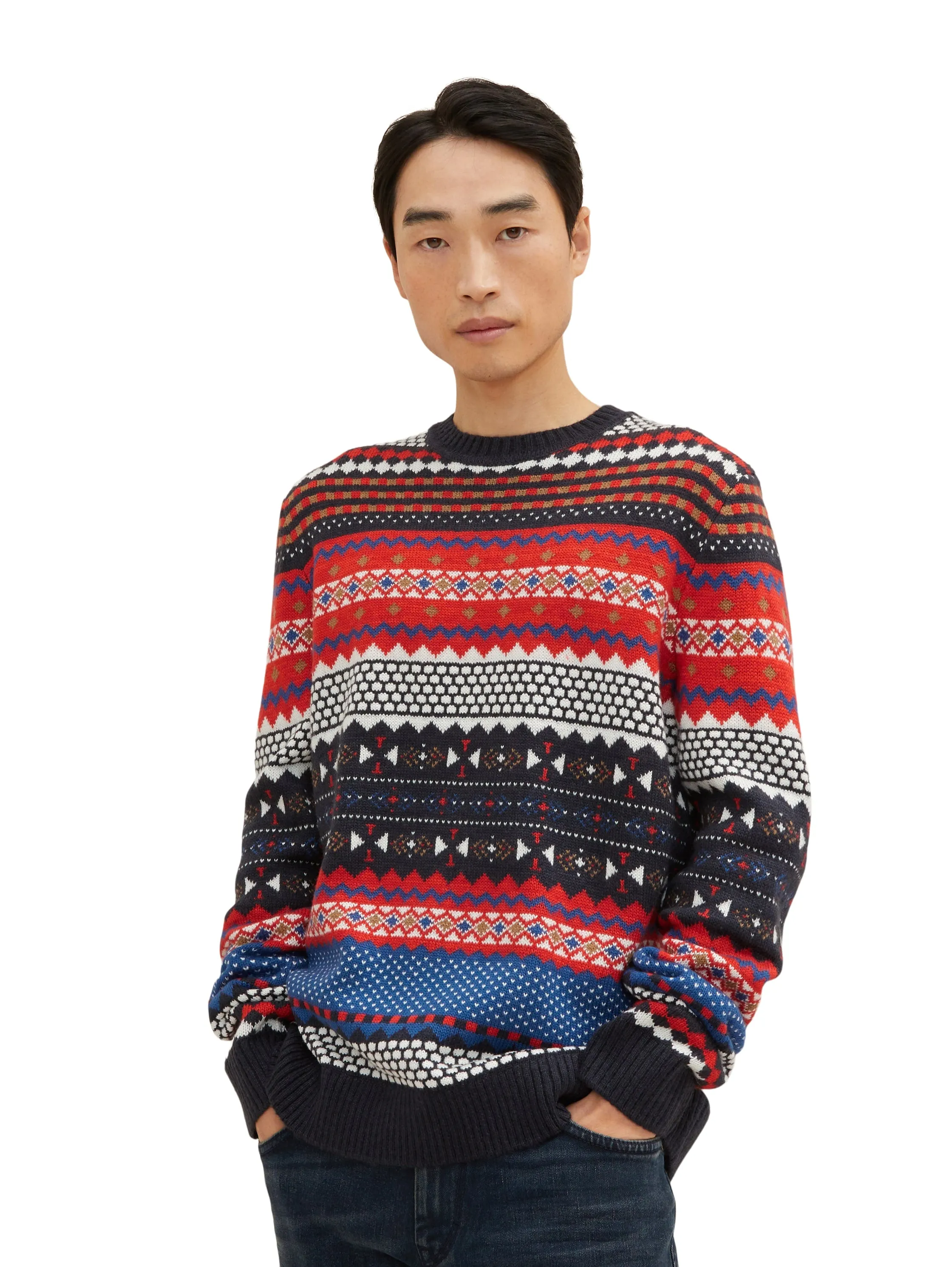 KNITTED JACQUARD PULLOVER