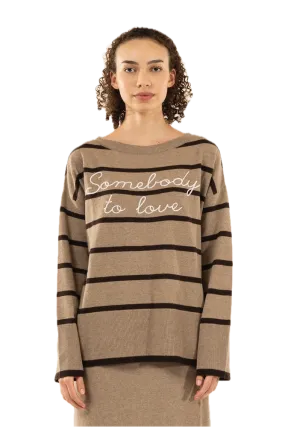 Kontatto beige brown cream pullover