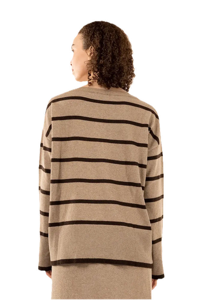 Kontatto beige brown cream pullover