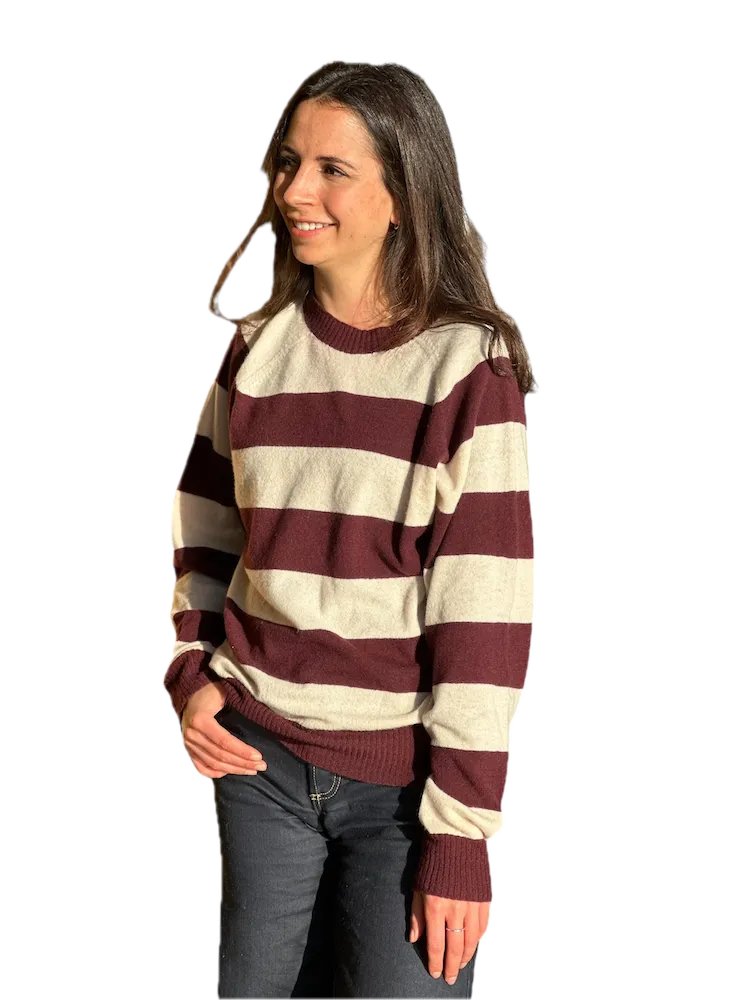 Kontatto burgundy beige line pullover