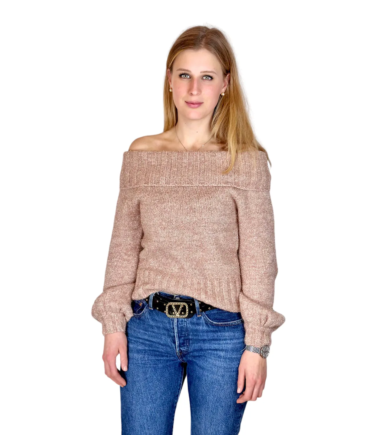 Kontatto pink glitter pullover