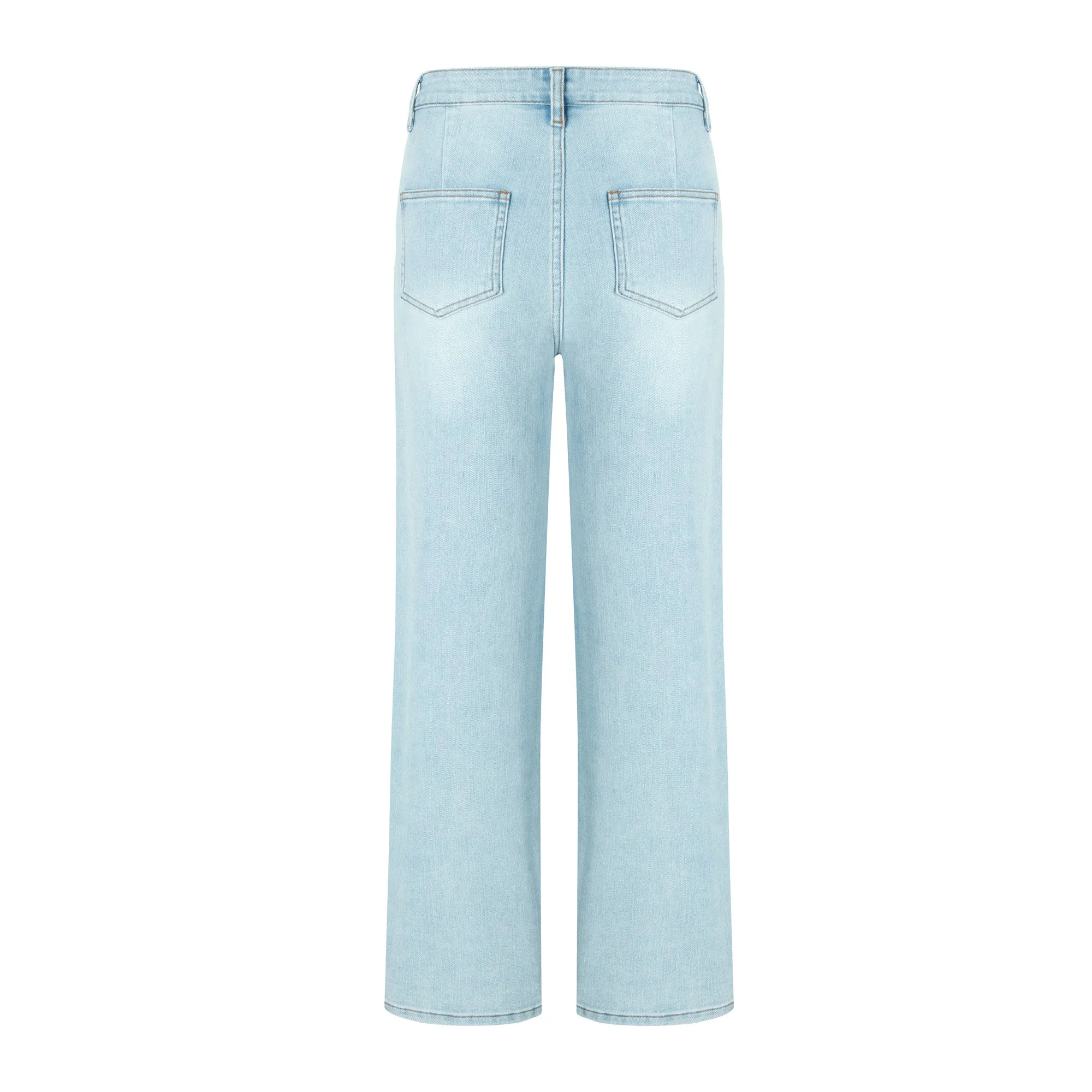 Labeled Logo Wide-Leg Jeans