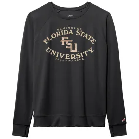 League Women's Florida State University/Stacked FSU Design Long Sleeve T-shirt - Black