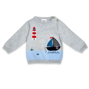 Lighthouse and Boat Knit Sweater