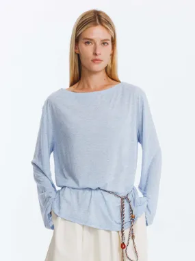 Loose Crew Neck Long Sleeve Knit Top