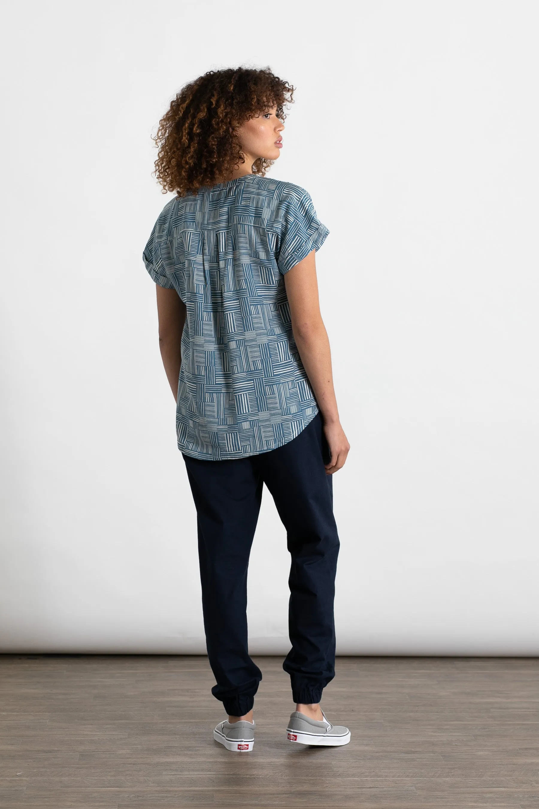 Lorre Blouse / Patchwork Print