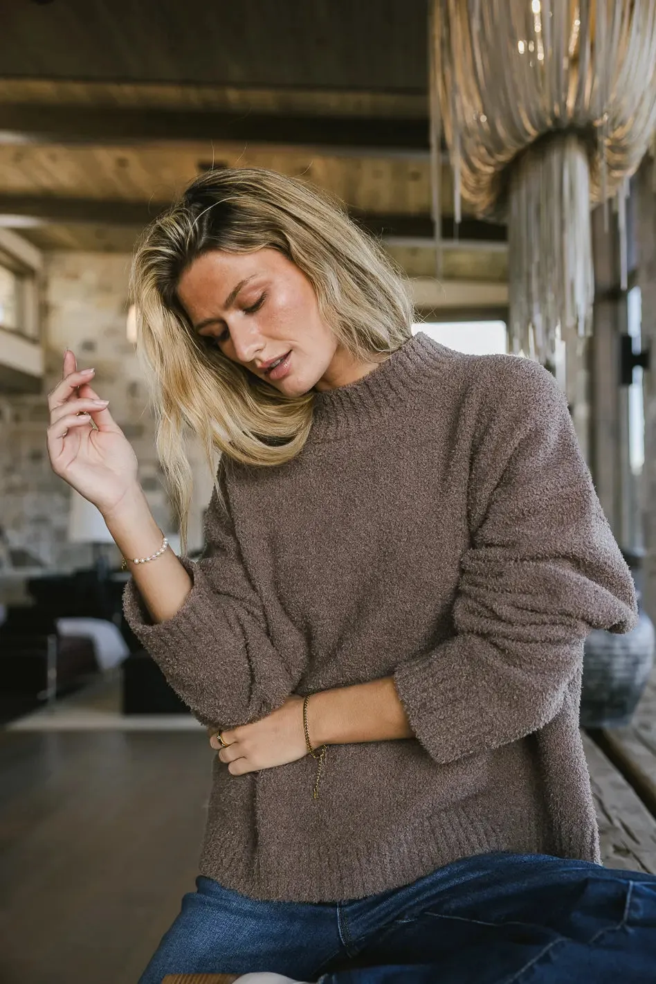 Madilyn Cozy Sweater in Brown - FINAL SALE