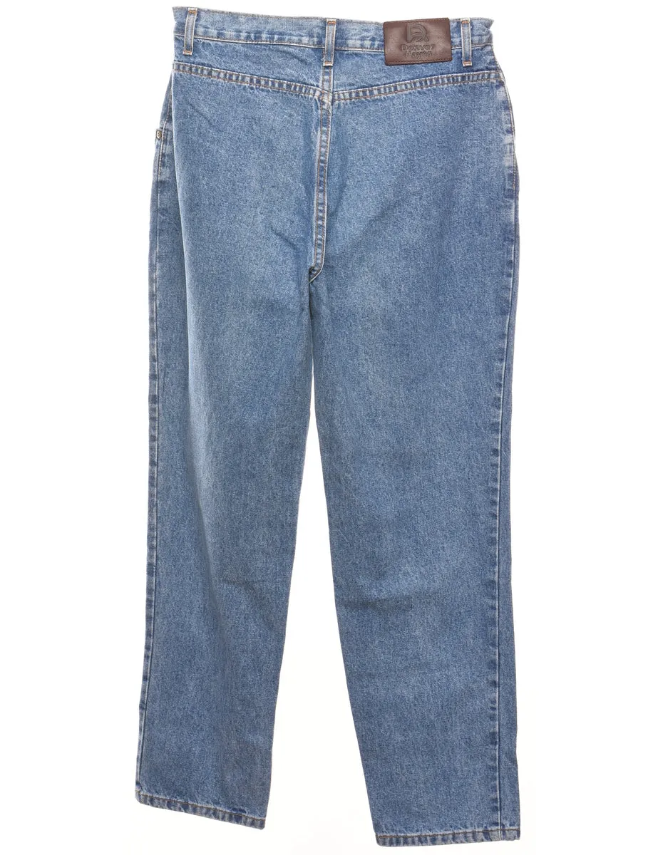 Medium Wash Tapered Mid-Rise Jeans - W29 L28