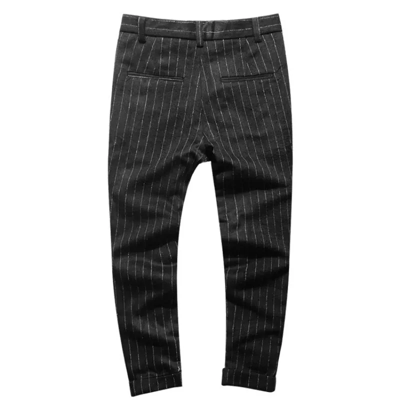 Men's Autumn Casual Striped Trousers