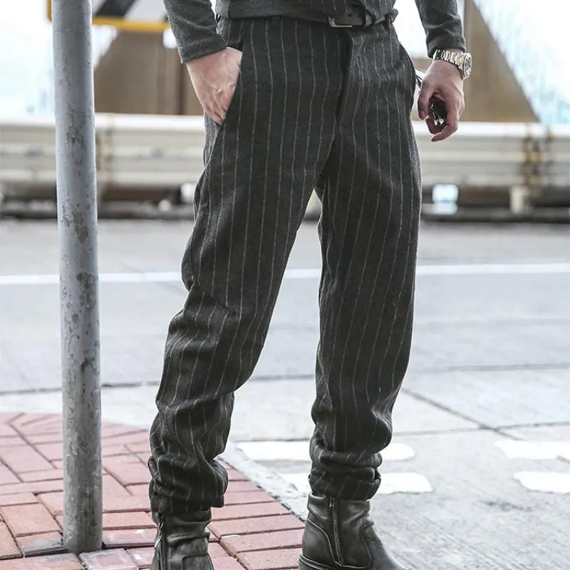 Men's Autumn Casual Striped Trousers