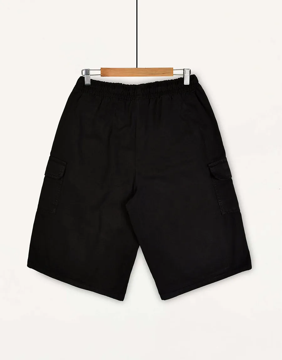 Men's Denim Jeans Shorts- Black