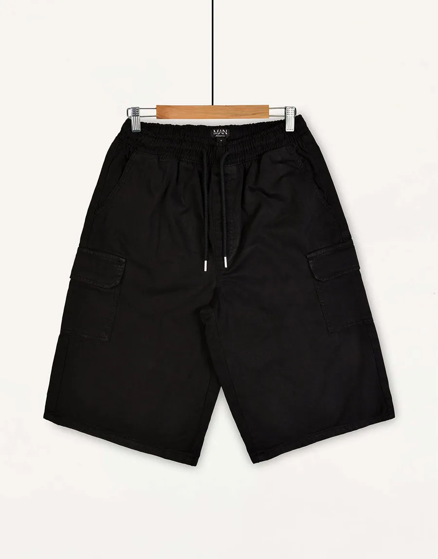 Men's Denim Jeans Shorts- Black