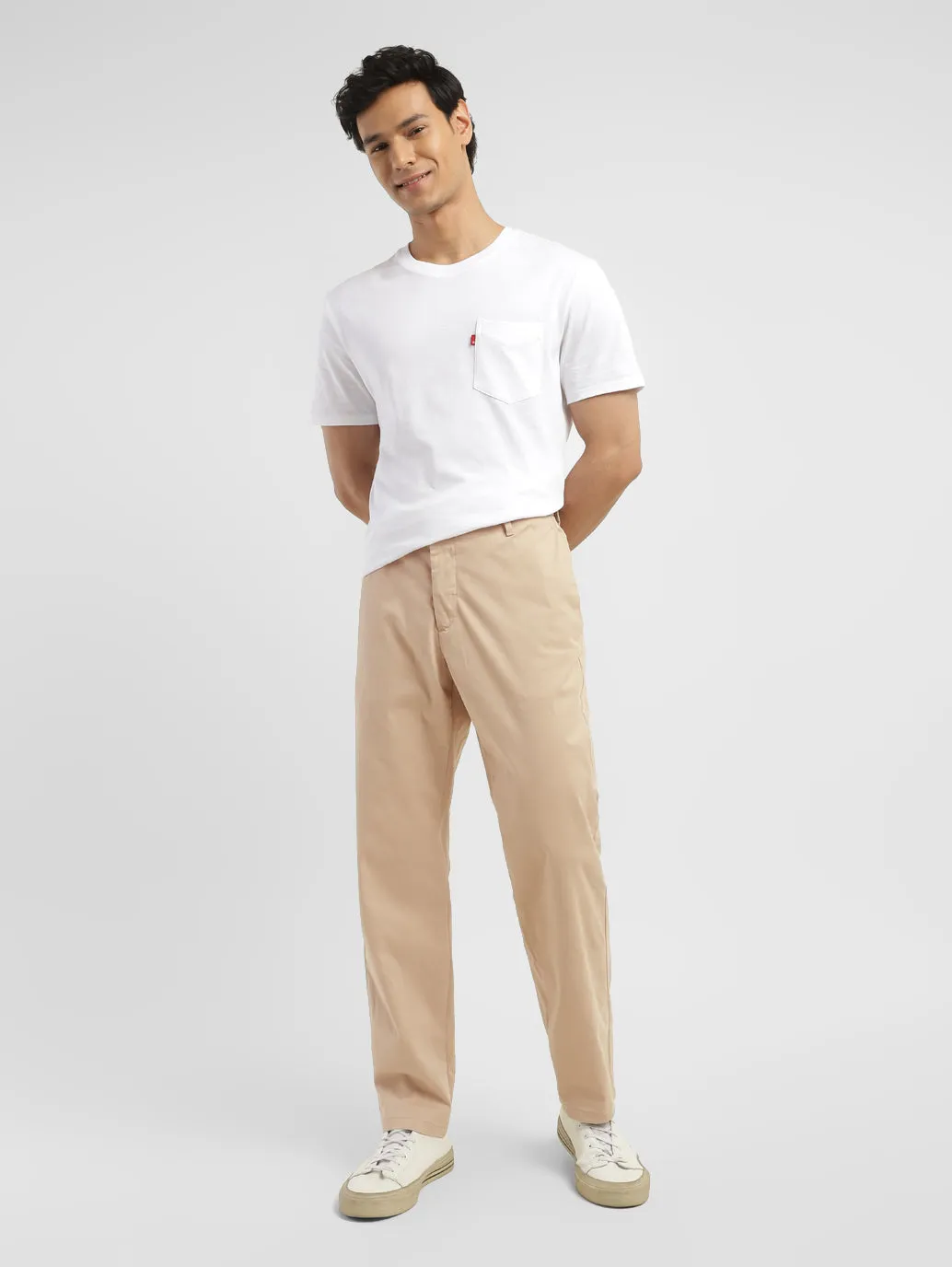 Men's Grey Tapered Chinos