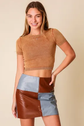 Mineral Wash Crop Top