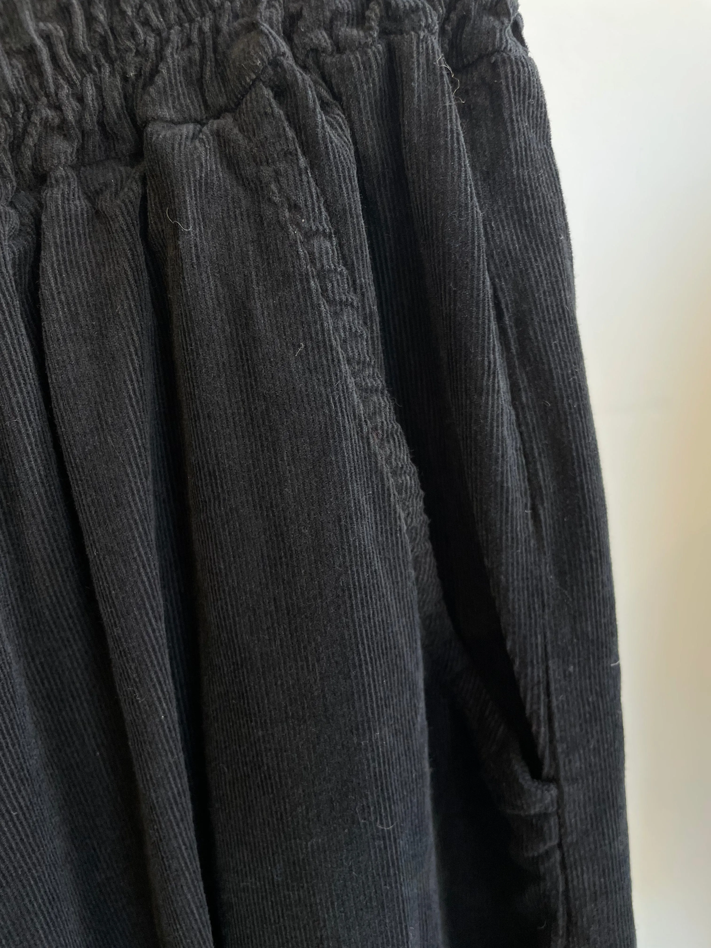 Misty Cord Wide Leg Pants in Black