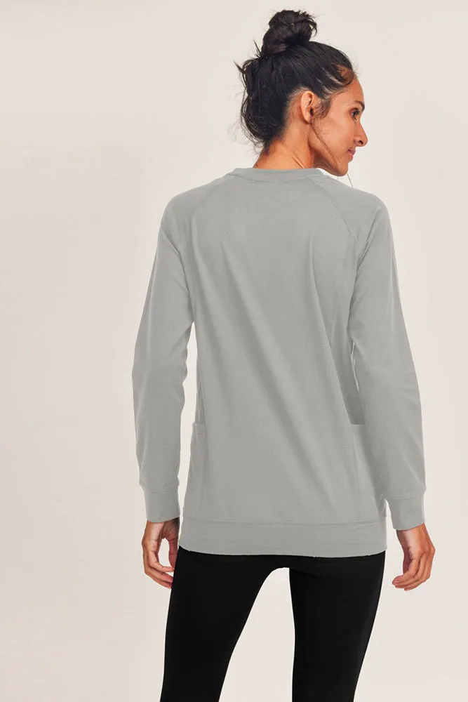 Mono B Active Raglan Pullover with Pockets