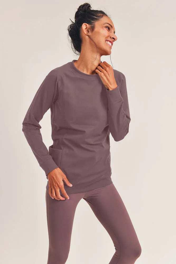 Mono B Active Raglan Pullover with Pockets