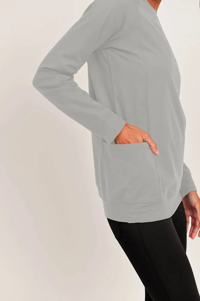 Mono B Active Raglan Pullover with Pockets