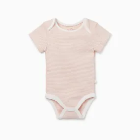 MORI Short Sleeve Bodysuit (Blush Stripe)