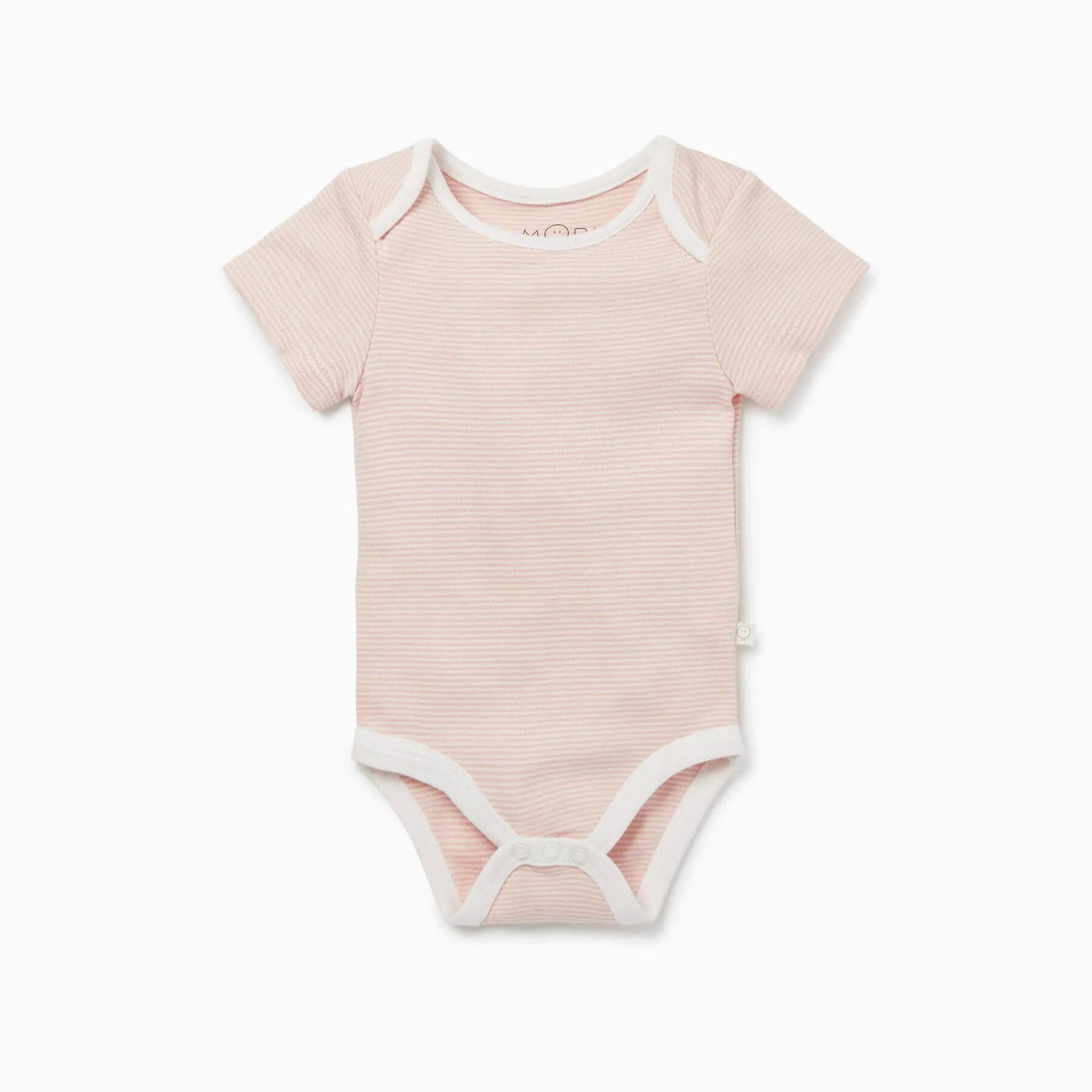 MORI Short Sleeve Bodysuit (Blush Stripe)