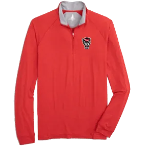 NC State Wolfpack johnnie-O Red Freeborne Wolfhead 1/4 Zip Pullover