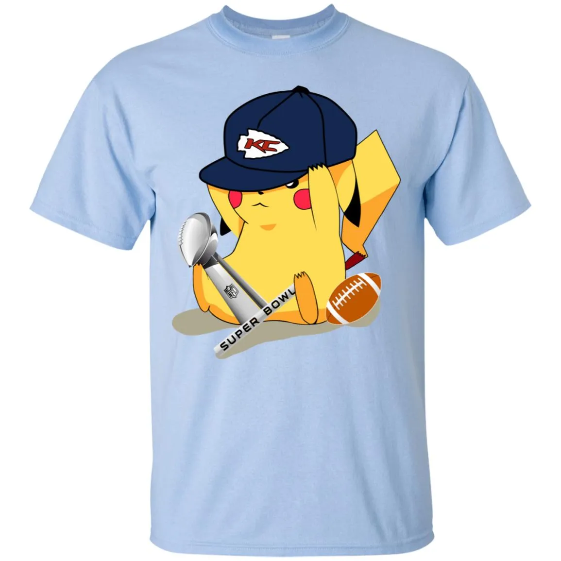 Nfl – Kansas City Chiefs Pikachu Super Bowl 2019 Football Men Cotton T-Shirt