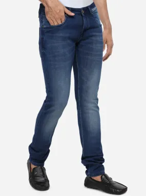 Ocean Blue Washed Slim Fit Jeans | JadeBlue