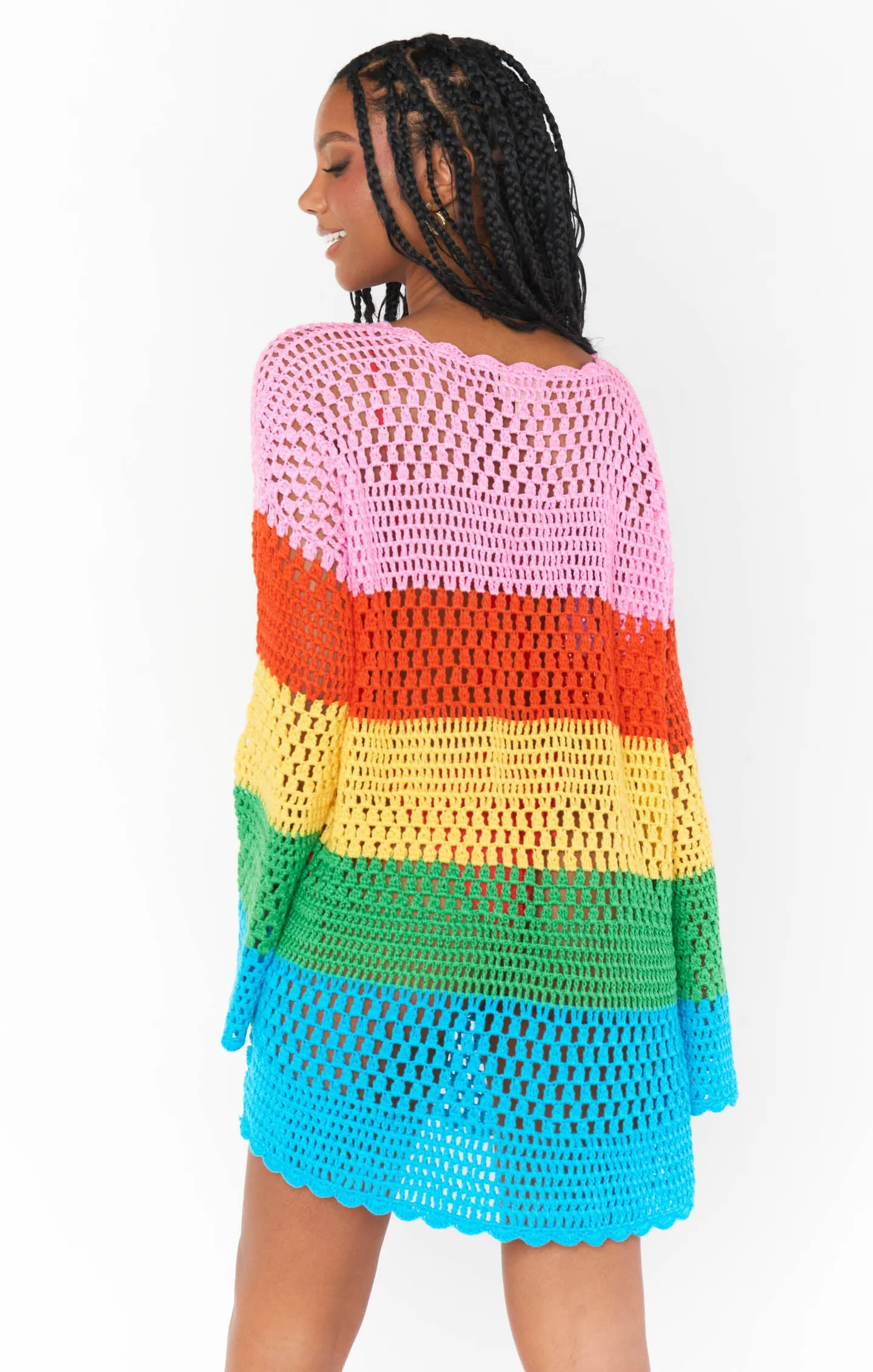 Paula Pullover ~ Bright Stripe Crochet