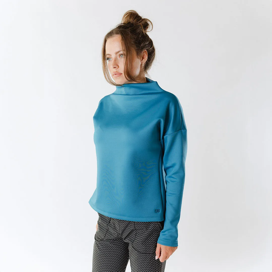 Peacock Blue Cardiff Pullover