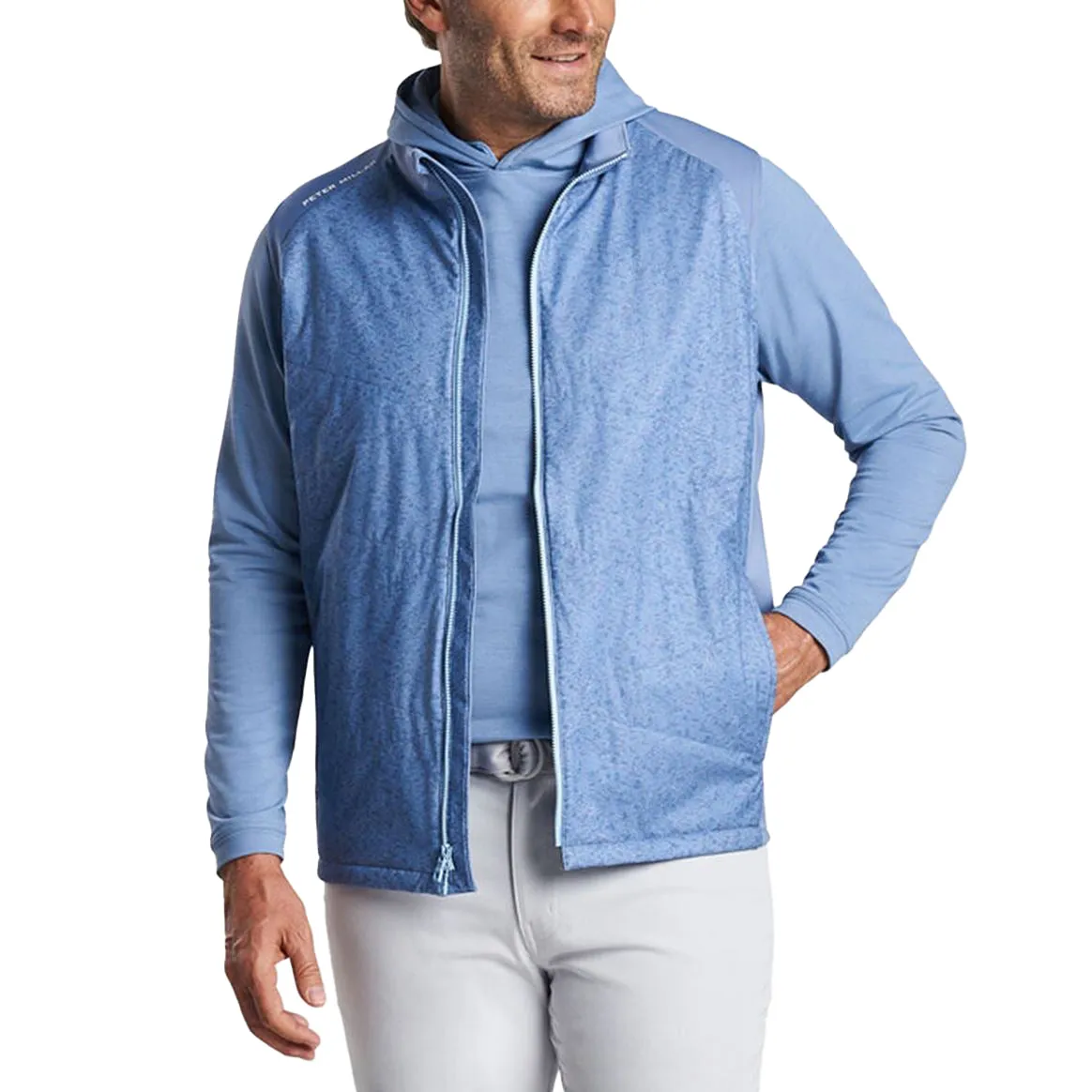 Peter Millar Venture Classic Hybrid Full-Zip Golf Vest  - Infinity