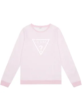 Pink Flower Print Long Sleeve Jumper