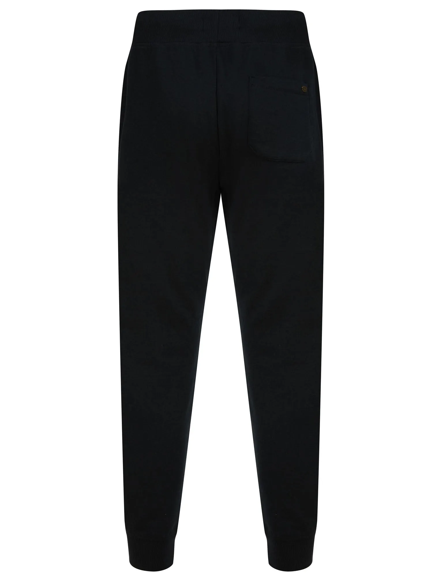 Pollow Brushback Fleece Cuffed Joggers in Jet Black - Tokyo Laundry