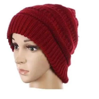 Ponytail Beanie Women's Big Girls Ribbed Hats