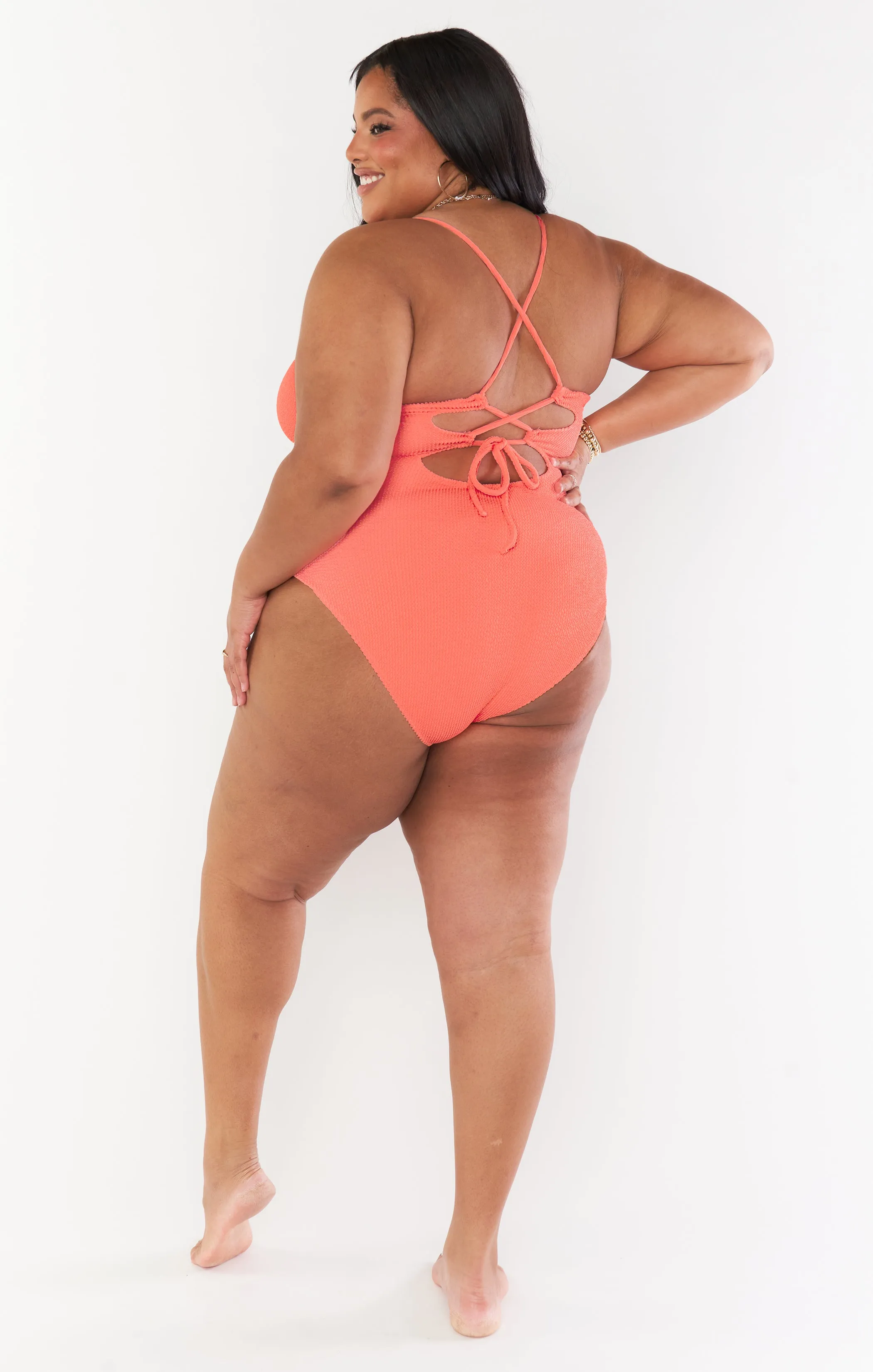 Positano One Piece ~ Neon Melon Scrunch