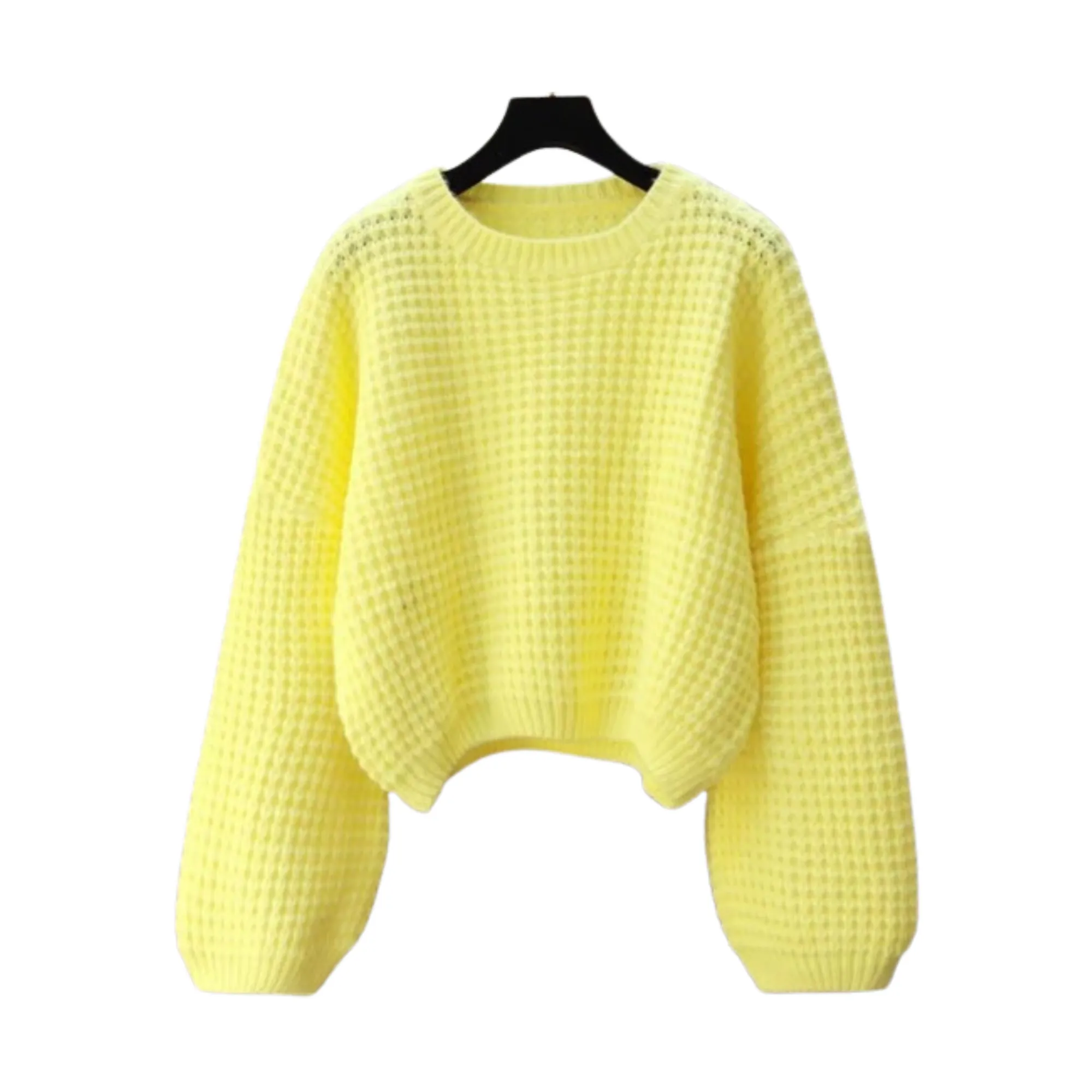 Pre Order:  O-Neck Knitted Pullover Loose Sweater