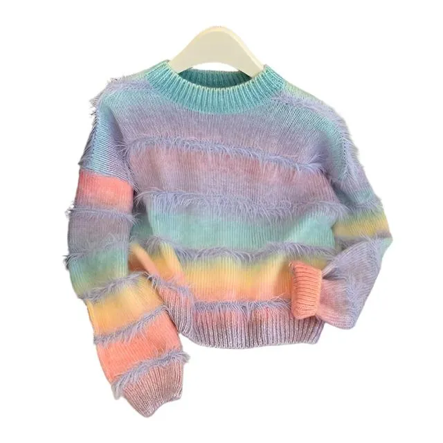 Pre Order: Striped Long Sleeved Knitted Sweater