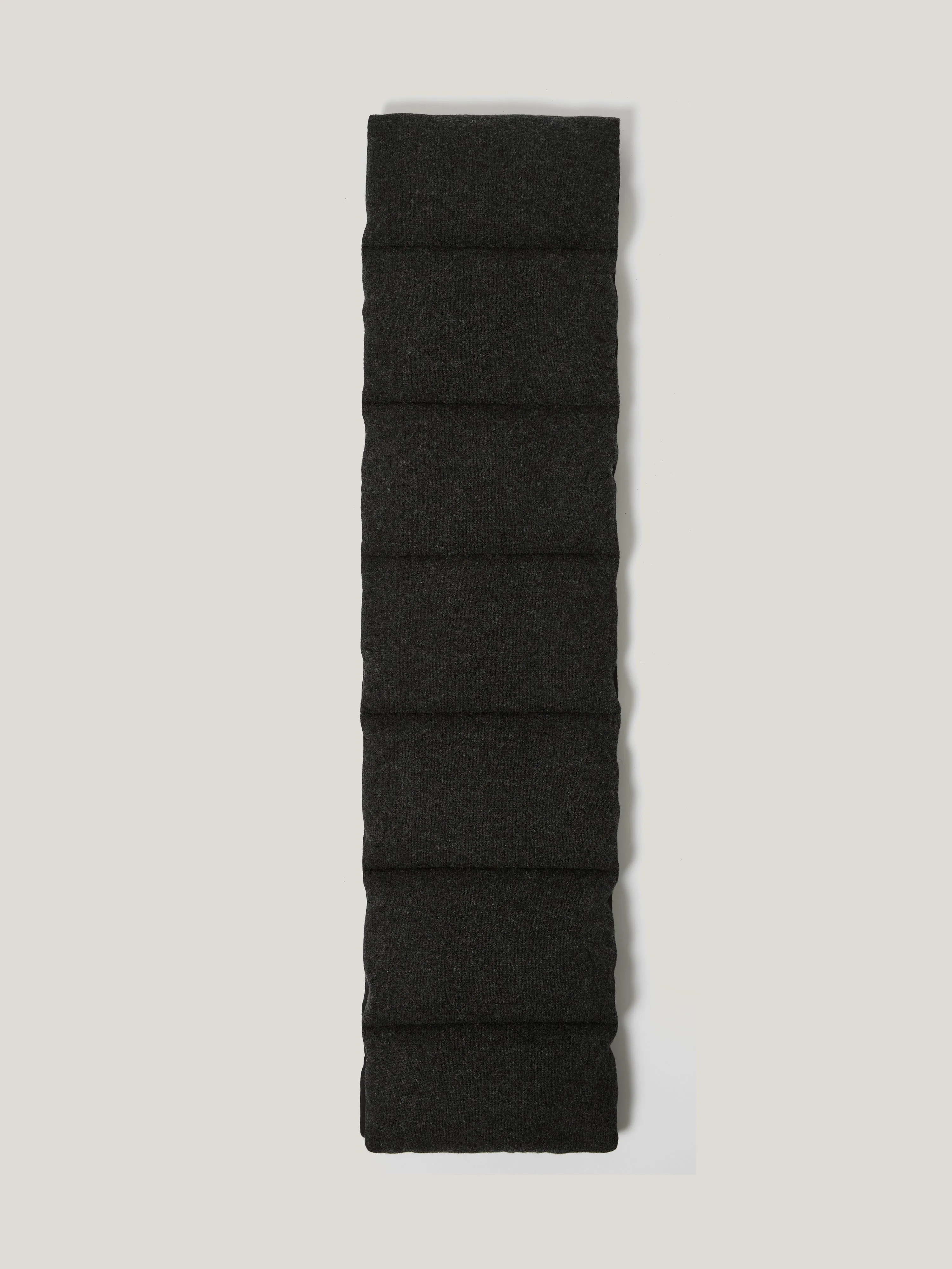 Puffer Knit Scarf | Black