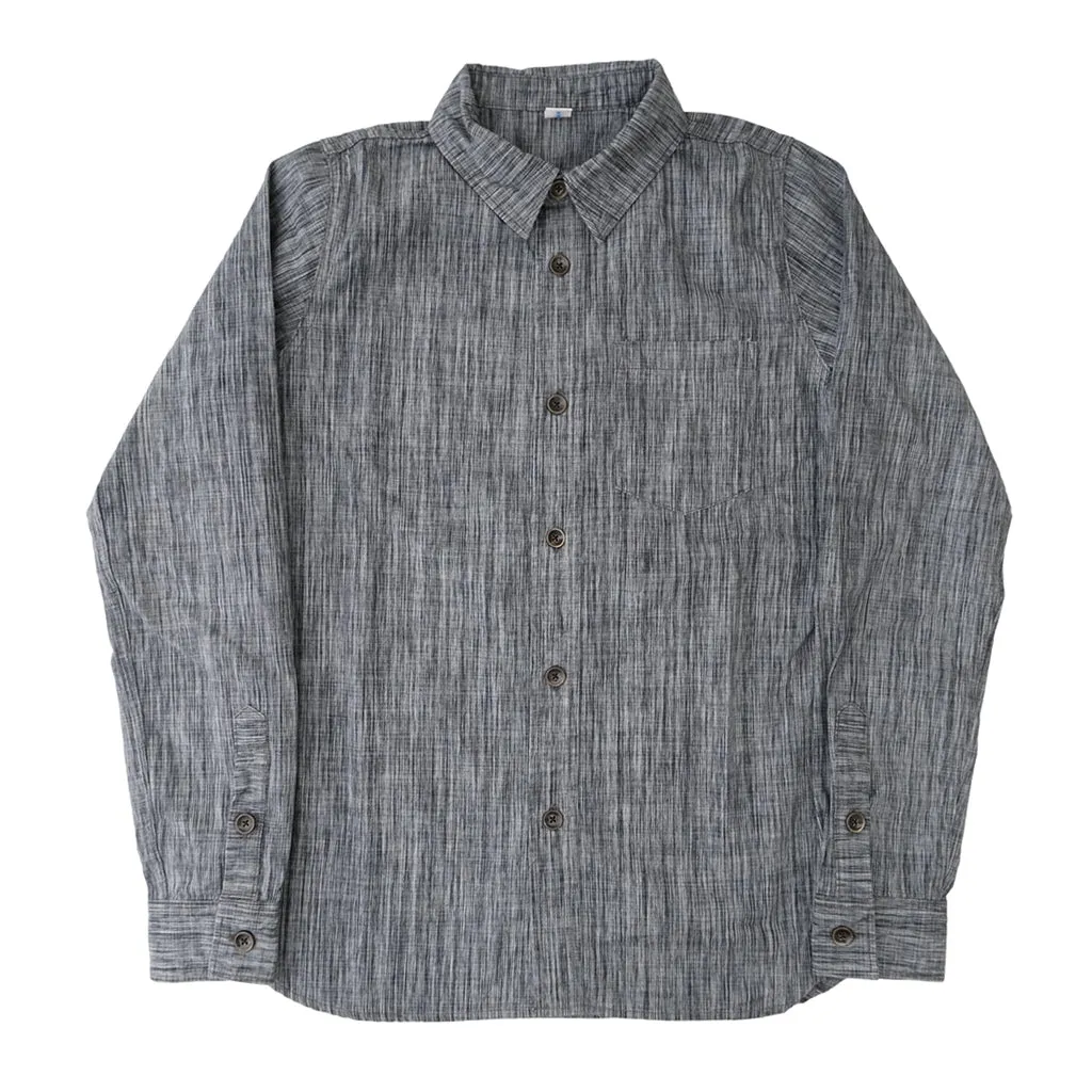 Pure Blue Japan Black Kasuri Chambray Shirt