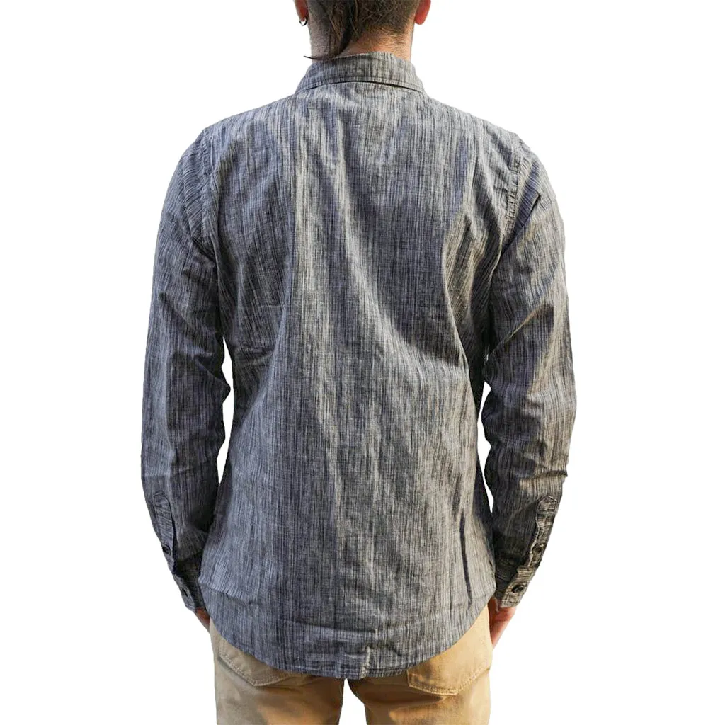 Pure Blue Japan Black Kasuri Chambray Shirt