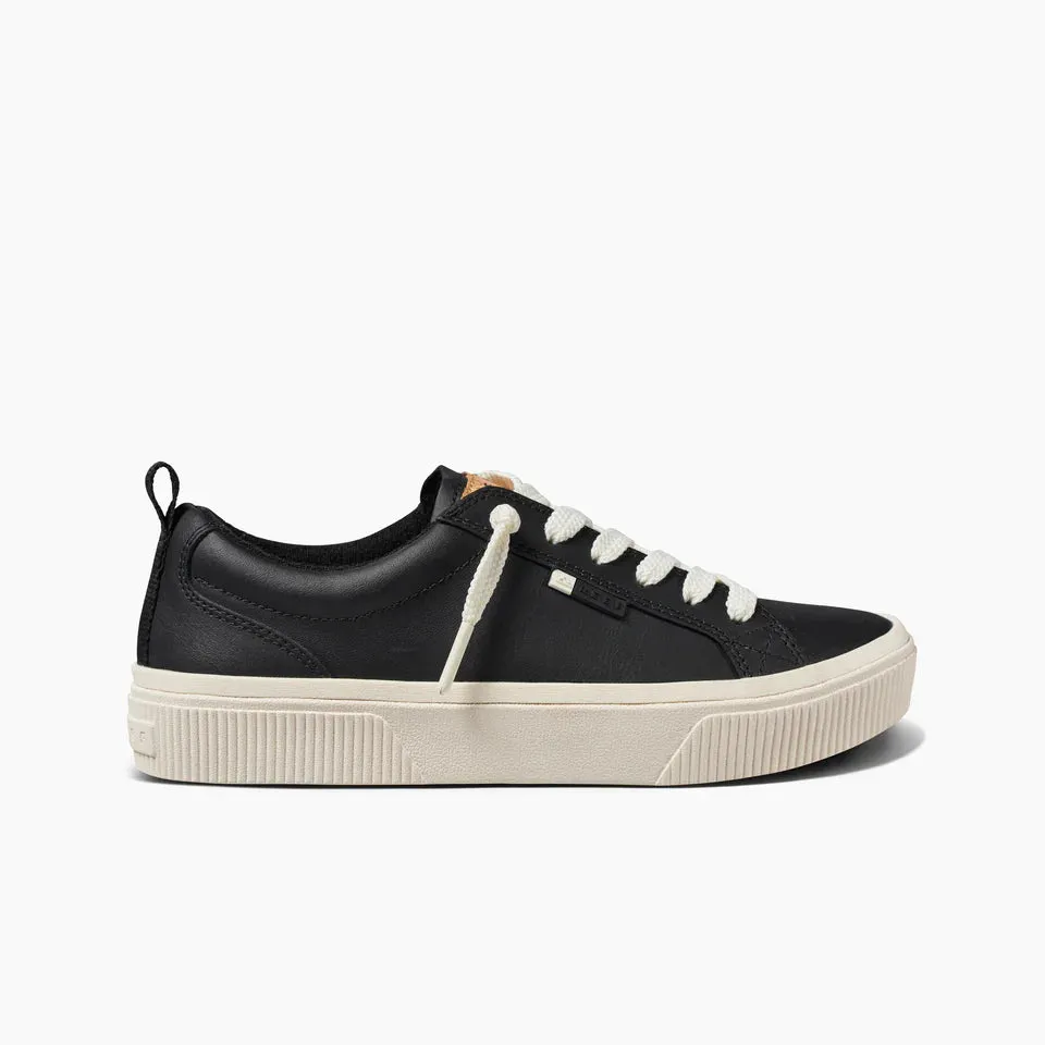 Reef Lay Day Dawn Sneaker | Black Leather