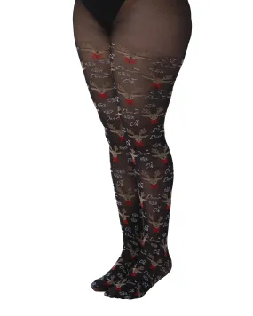 Reindeer Novelty Christmas Tights