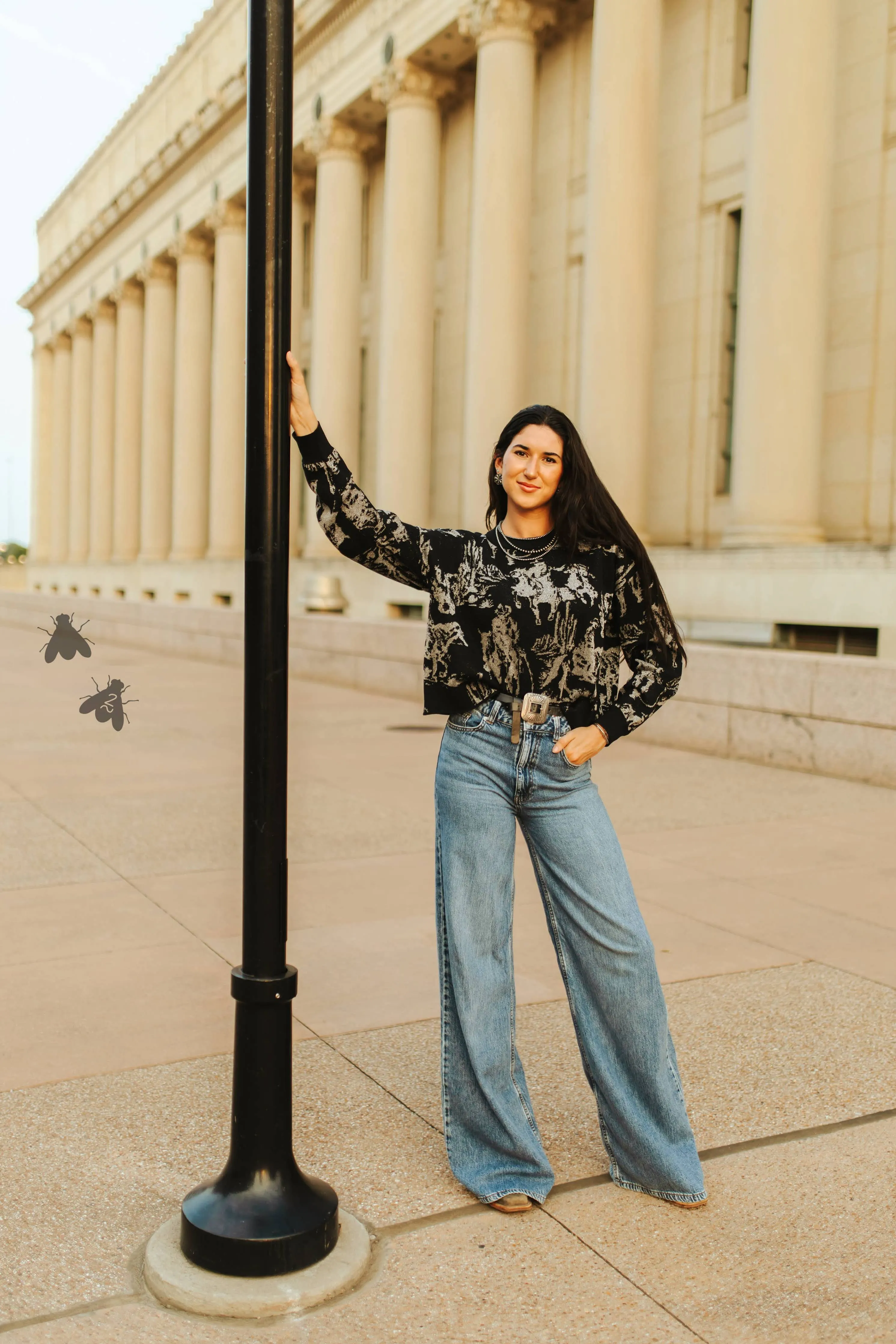 Rhinestone Cowboy Crop  Sweater