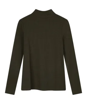 Ribbed Mock Neck Top