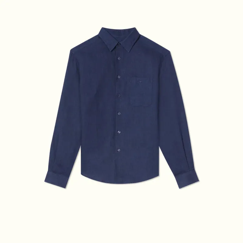 R.M.Williams - Coalcliff Linen Shirt - Dark Navy