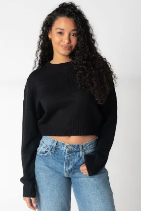 Rosie Crop Sweater - Black