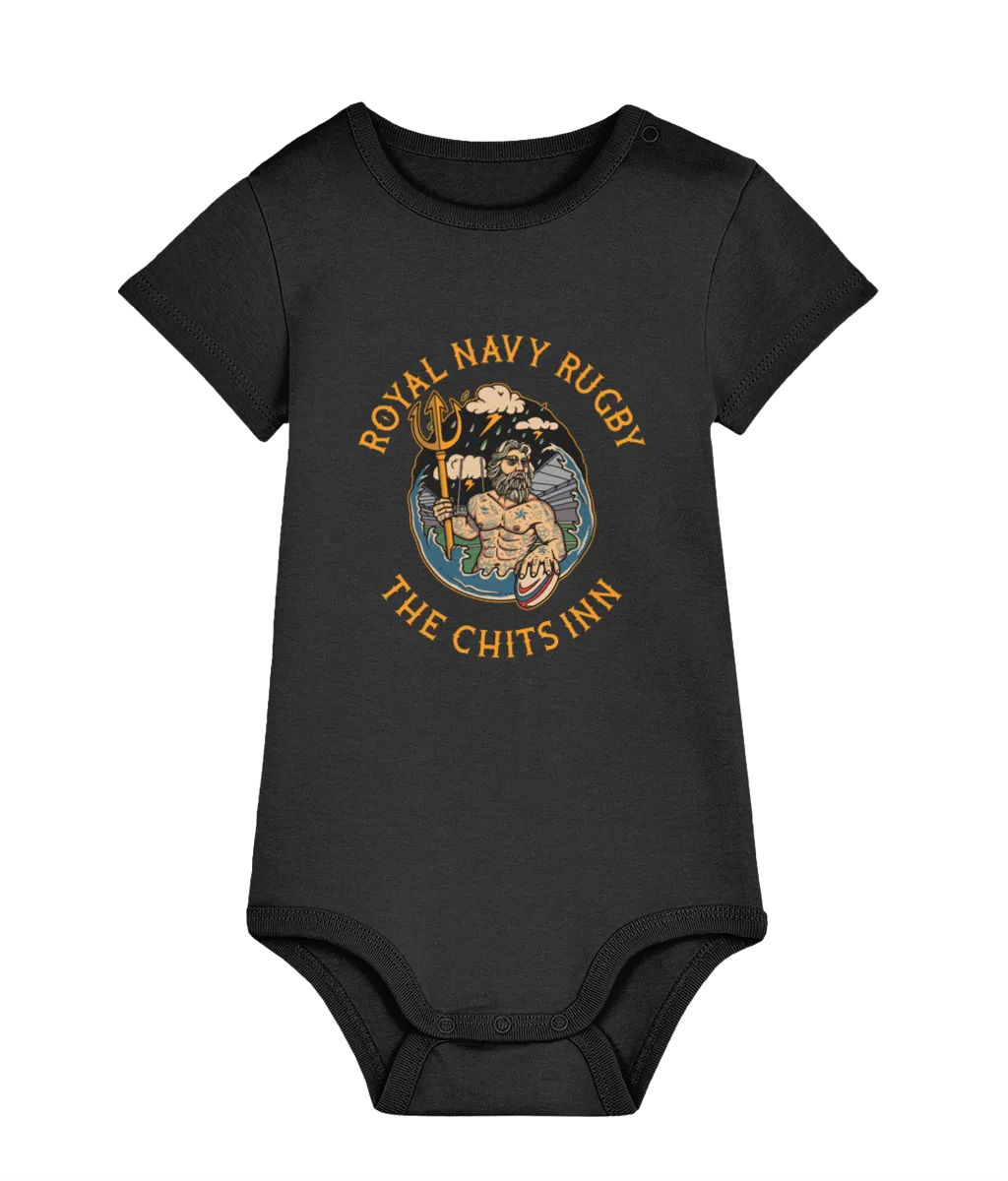 Royal Navy Rugby Supporters Baby Bodysuit: Perfect for Little Sailors