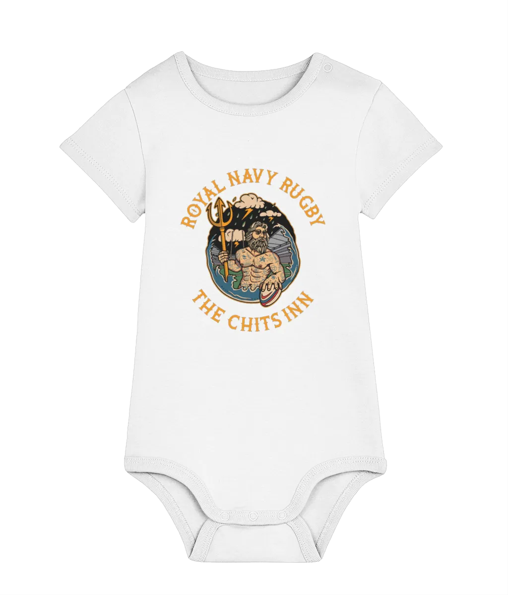 Royal Navy Rugby Supporters Baby Bodysuit: Perfect for Little Sailors