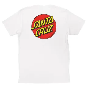 Santa Cruz Classic Dot Chest S/S Tee - White